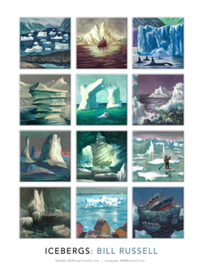 Icebergs Poster Print © Bill Russell